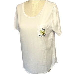 Old Navy Holy Guacamole Avocado Pocket T Shirt Short Sleeve Tee White Large